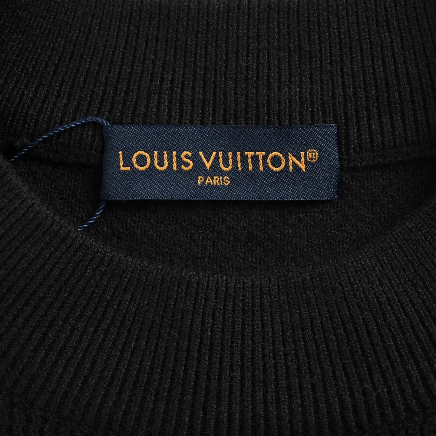 Louis Vuitton/Louis Vuitton chest old pattern leather crew neck sweater